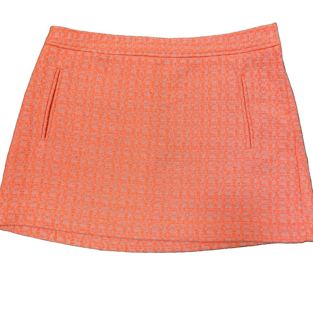 Orange Tweed Mini Skirt M Tweedcore Resort Maximal Clueless Gwee Girl Kpop Indie